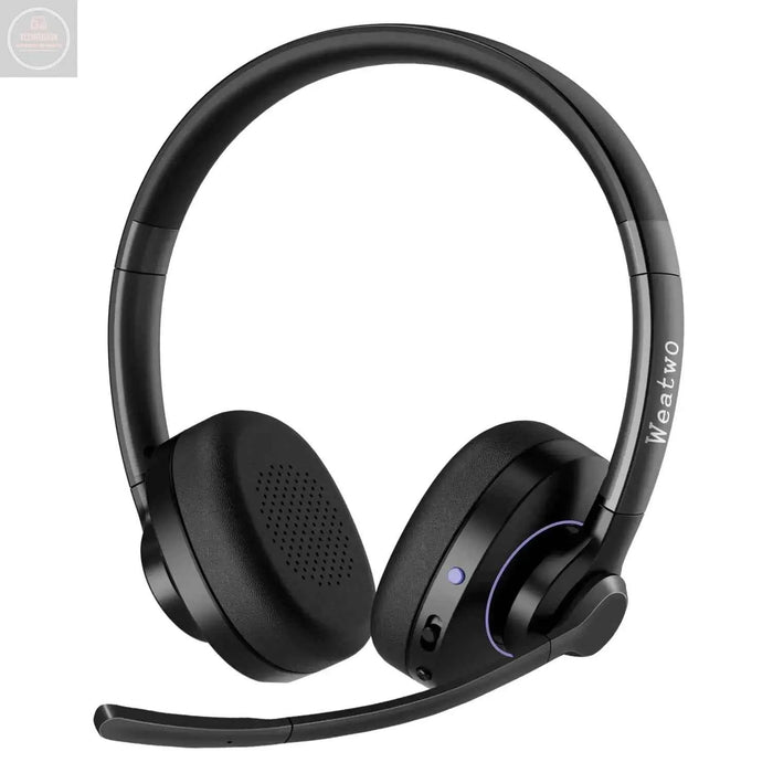 Bluetooth Headset with Noise Cancelling Microphone & Mic Mute 30H+ Talking Time Wireless Headset V5.1 Bluetooth Headphone for Work/Ms Teams/Zoom/Cell Phone/Laptop/Call Center/Office/Home - Gadgetmanic