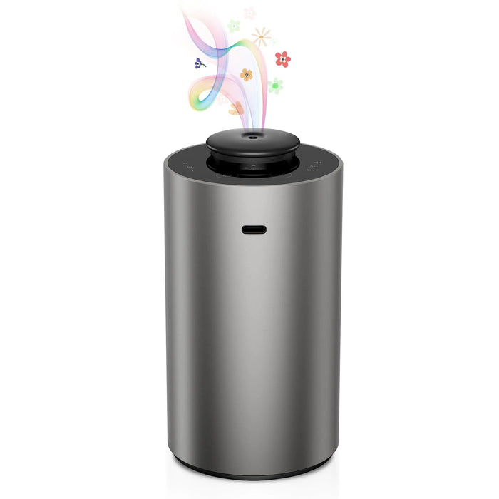 Airversa Waterless Essential Oil Diffuser for Home Aromatherapy Scent Diffusers with 3 Timer Settings or Timer-Off 3 Mist Levels for Car Room Studio Office ANX Premium Metal Spce Grey - Gadgetmanic