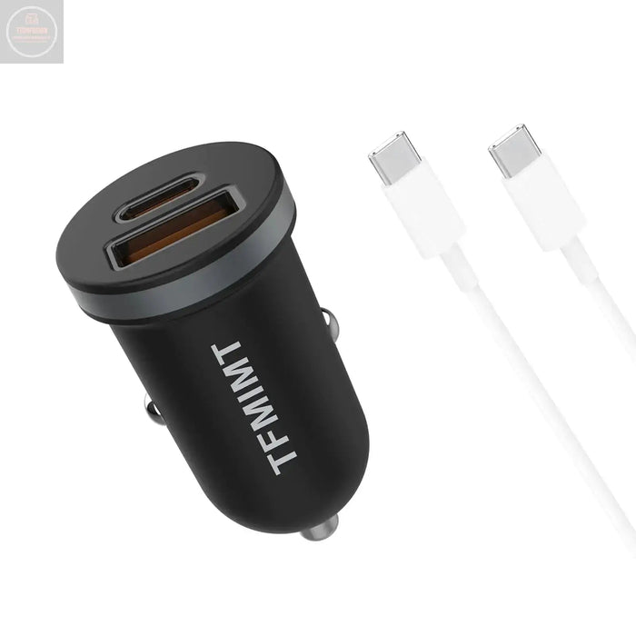 Car Charger 30W USBQC3.0+PD USB C Car Charger Car Phone Charger with 1m Charging Cable Cigarette Lighter USB Charger Compatible with PhonesTablets and Other Devices - Gadgetmanic