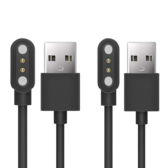Compatible with Motast 1.69" Smartwatch Charger Lamshaw Magnetic USB Replacement Charging Cable Compatible with MuGo P36 Smartwatch 1.69" / Motast 1.69" Smartwatch (2 Pack-Black+Black) - Gadgetmanic