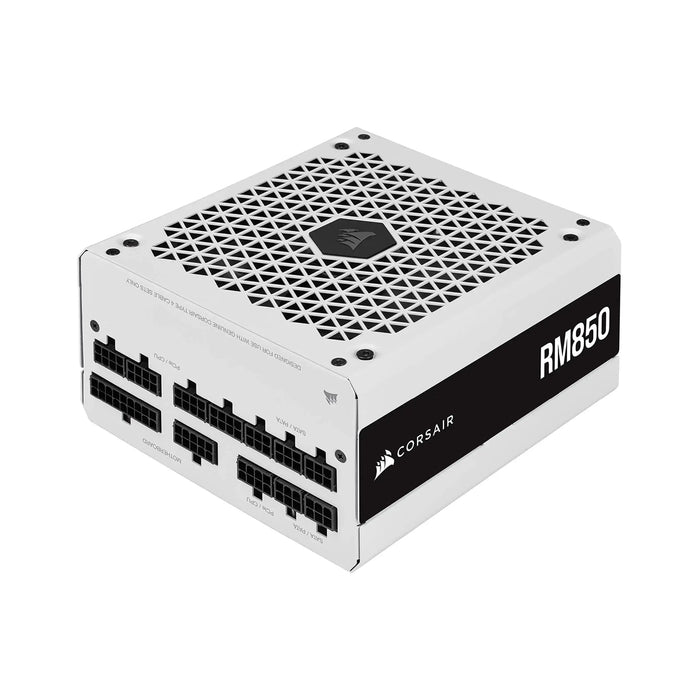 Corsair CORSAIR RM Series (2021) White RM850 850 Watt 80 Plus Gold Certified Fully Modular Power Supply (Renewed) - Gadgetmanic