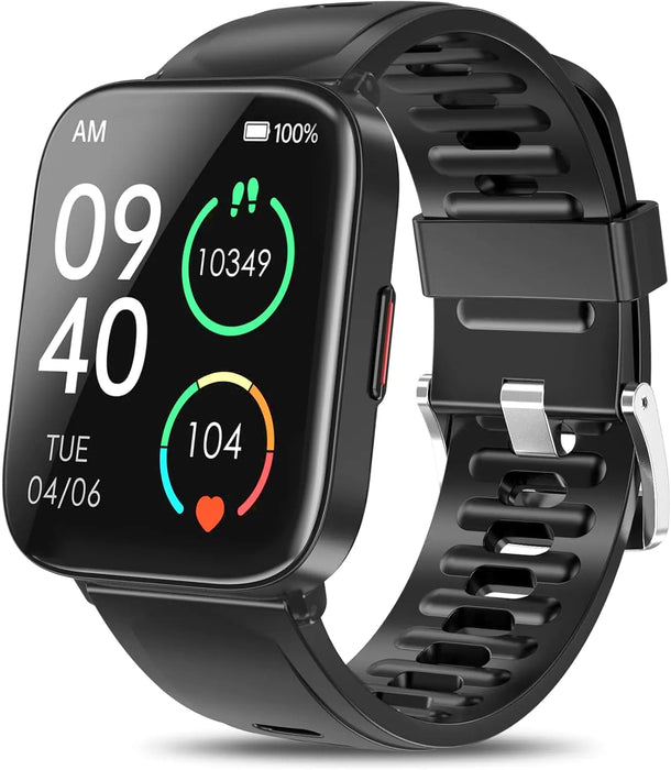 DUREXO Smartwatch 5ATM Waterproof Fitness Mens Smartwatch 1.69 Touch Screen Fitness Watch Multi-Sport Mode Smartwatch Compatible with Android iOS Phones - Gadgetmanic
