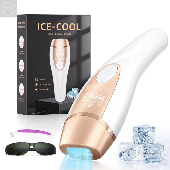 Laser Hair Removal Ubroo IPL Laser Hair Removal for Women and Men 3 In 1 At Home Hair Removal Device 999900+ Flashes Permanent Painless Hair Removal Machine with Ice Cooling for Whole Body Use - Gadgetmanic
