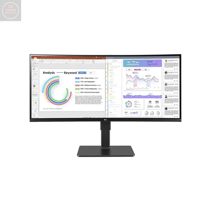 LG Ultrawide 34BQ77QB-B 34" Webcam UW-QHD Curved Screen LED Monitor - 21:9 - Textured Black - Gadgetmanic