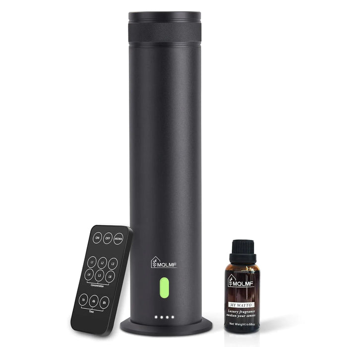 MQLMF Hotel Collection Diffuser MachineRechargeable Water-DilutionAluminum1000 Sq FtHome Diffusers for Large HomeScent Air Machine for HomeWhole House Diffuser - Obsidian Black - Gadgetmanic