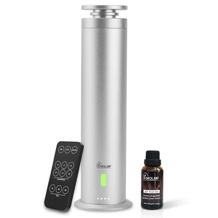 MQLMF Hotel Collection Diffuser MachineRechargeable Water-Dilution,Aluminum1000 Sq FtHome Diffusers for Large HomeScent Air Machine for HomeWhole House Diffuser - Silver - Gadgetmanic