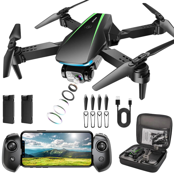 Oddire Mini Drone with Camera - 1080P HD Foldable Drone with Stable Hover Gravity Control Auto-Follow Trajectory Flight 90° Adjustable Lens One Key Take Off/Land 3D Flip Drones for Adults Kids - Gadgetmanic
