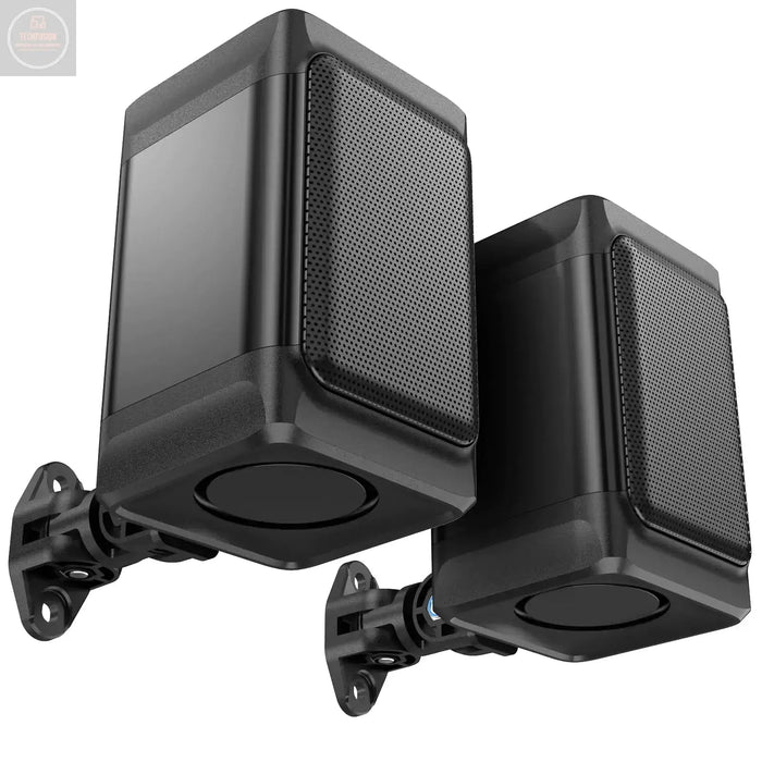 Saiyin Outdoor Indoor Speakers Marine Grade Mount Speakers Surround Sound Stereo Speakers with Wall Mount Brackets for Boat Patio Garage Home Surround System One Pair - Gadgetmanic