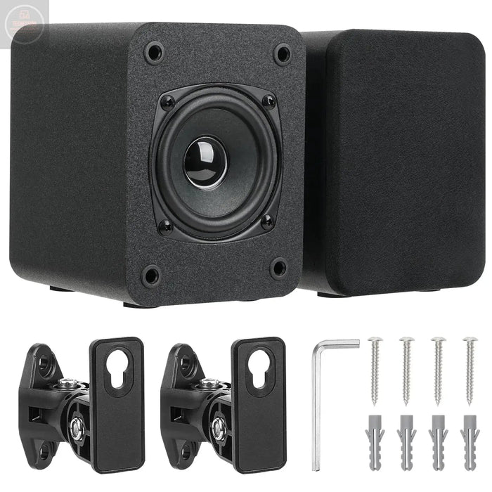 Saiyin Wall Mount Passive Speakers Indoor Rear Surround Sound Speakers Stereo Speakers for Midrange & High-Frequency Passive Bookshelf Speakers for Home Theater Receiver or Amplifer Required - Gadgetmanic