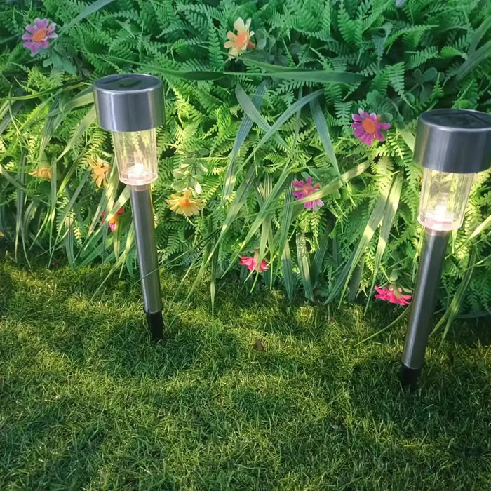 Stainless Steel Solar Lawn Lamp for Outdoor Spaces - Gadgetmanic