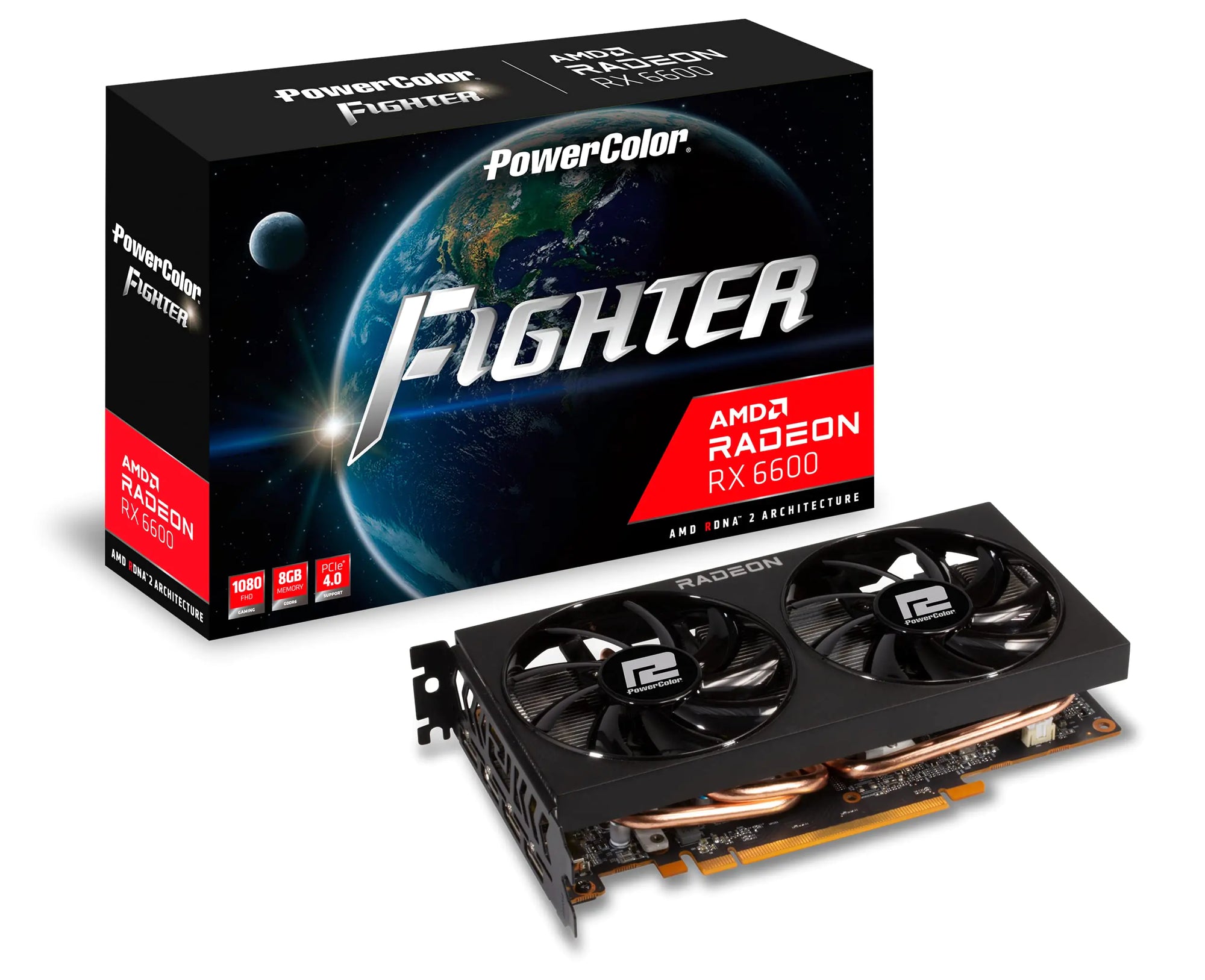 PowerColor Fighter AMD Radeon RX 6600 Graphics Card with 8GB GDDR6 Memory - Gadgetmanic.com