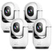 2K Indoor Camera 5/2.4 GHz WiFi Pan/Tilt Security Camera with AI Motion Detection One-Click Wired Baby/Pet Camera with 2-Way Audio 24/7 Siren Alarm TF/Cloud Storage - 4 Pack - Gadgetmanic