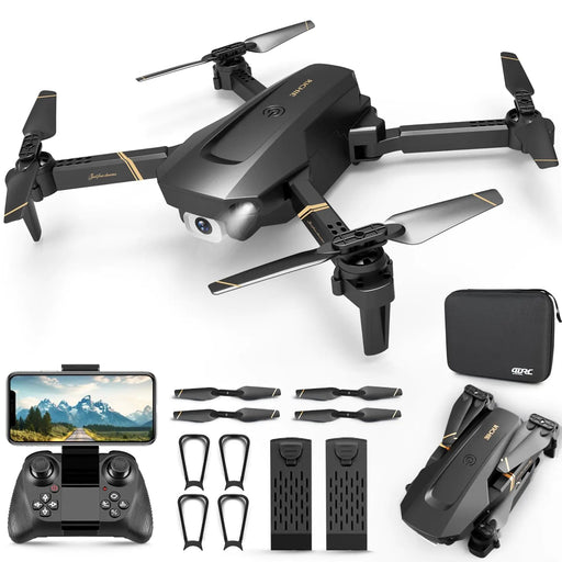 4DRC V4 Foldable Mini Drone with Camera - 1080P HD Drone with Stable Hover Gravity Control Auto-Follow Trajectory FlightOne Key Take Off 2 Batteries Drones for Adults Kids - Gadgetmanic