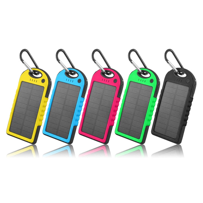 5000mAh Solar Power Bank Phone Charger (2-Pack) - Gadgetmanic