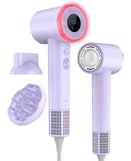 OSOU Diffuser Hair Dryer High Speed Fast Drying Hair Dryers Negative Ionic Professional Blow Dryer with 110000 RPM Brushless Motor Lightweight Low Noise Thermo-Control Hairdryer Travel with Nozzle - Gadgetmanic