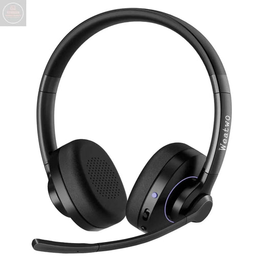 Bluetooth Headset with Noise Cancelling Microphone & Mic Mute 30H+ Talking Time Wireless Headset V5.1 Bluetooth Headphone for Work/Ms Teams/Zoom/Cell Phone/Laptop/Call Center/Office/Home - Gadgetmanic
