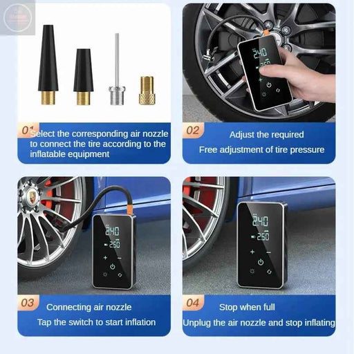 Portable Wireless Air Pump 150psi - Gadgetmanic