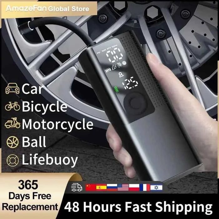 Car Electrical Air Pump Mini Portable Wireless - Gadgetmanic