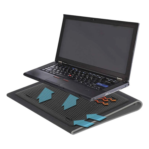Targus 17 Inch Dual Fan Lap Chill Mat - Soft Neoprene Laptop Cooling Pad for Heat Protection Fits Most 17" Laptops and Smaller - USB-A Connected Dual Fans for Heat Dispersion (AWE55US) - Gadgetmanic