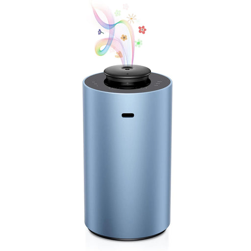 Airversa Waterless Essential Oil Diffuser for Home Aromatherapy Scent Diffusers with 3 Timer Settings or Timer-Off 3 Mist Levels for Car Room Studio Office ANX Premium Metal Ice Blue - Gadgetmanic