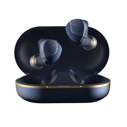 AVIOT TE-W1 Wireless Earbuds Sound Coaxial 3D System Adaptive Hybrid Noise Cancelling High-Resolution Audio LDAC Technology Up to 50 Hours Playback IPX4 Water Resistance (Dawn Navy) - Gadgetmanic