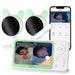 BOIFUN Split Screen Video Baby Monitor WiFi 2 Cameras Smartphone APP Control & LCD Monitor AI Motion & Sound Detection 4.3 4X Zoom 1080P Smart (Monitor para Bebe) Area Alarm Video Recording - Gadgetmanic