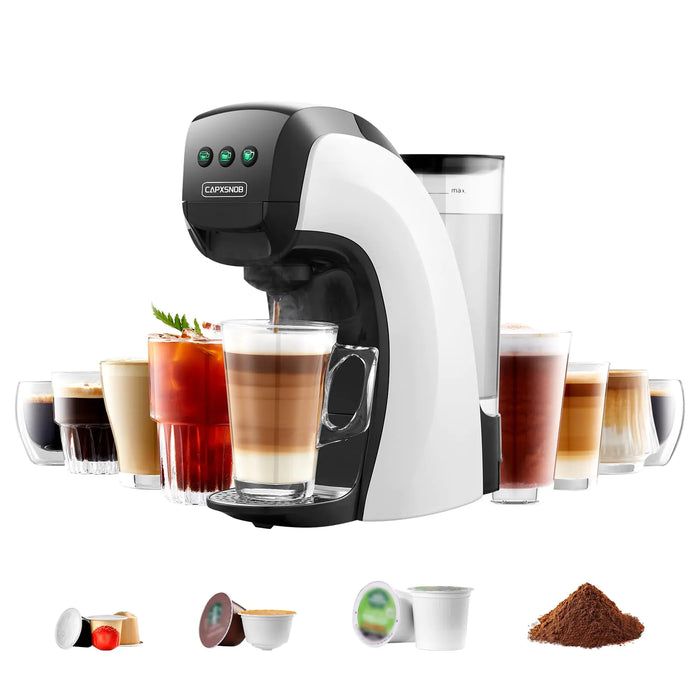 Warriors1 Coffee Maker for Keurig K Cup Espresso Machine for Nespresso Original Dolce Gusto Coffee Pods Ground Coffee Cappuccino & Latte Coffee Machine Programmable 20 Bar 28 oz Reservoir