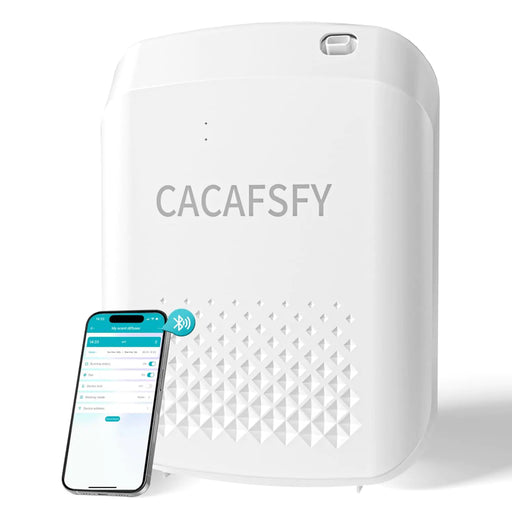 Cacafsfy 2025 Upgraded Bluetooth Smart Scent Diffuser-400ML Capacity&2000 Sq Ft Coverage-HVAC Waterless Essential Oil Diffusers for HomeAromatherapyLarge RoomHotelSpaOffice (Elegant White) - Gadgetmanic