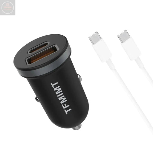 Car Charger 30W USBQC3.0+PD USB C Car Charger Car Phone Charger with 1m Charging Cable Cigarette Lighter USB Charger Compatible with PhonesTablets and Other Devices - Gadgetmanic