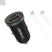 Car Charger 30W USBQC3.0+PD USB C Car Charger Car Phone Charger with 1m Charging Cable Cigarette Lighter USB Charger Compatible with PhonesTablets and Other Devices - Gadgetmanic