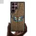 Carveit Wooden Case for Samsung Galaxy S22 Ultra Case Cover [Wood Engraving & Shell Inlay] Wood Phone Case Compatible with Wireless Chargers Galaxy S22 Ultra Case (Deaths Head Moth-Walnut) - Gadgetmanic