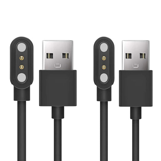 Compatible with Motast 1.69" Smartwatch Charger Lamshaw Magnetic USB Replacement Charging Cable Compatible with MuGo P36 Smartwatch 1.69" / Motast 1.69" Smartwatch (2 Pack-Black+Black) - Gadgetmanic