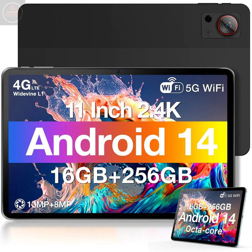 DOOGEE T30S 11 Inch Tablet Android 14 2.4K Android Tablet with 16GB RAM 256GB ROM Octa-Core Gaming Tablet with 8580mAh Large Battery 13MP+8MP BT5.0 5G WiFi 4G Cellular Tablets Black - Gadgetmanic