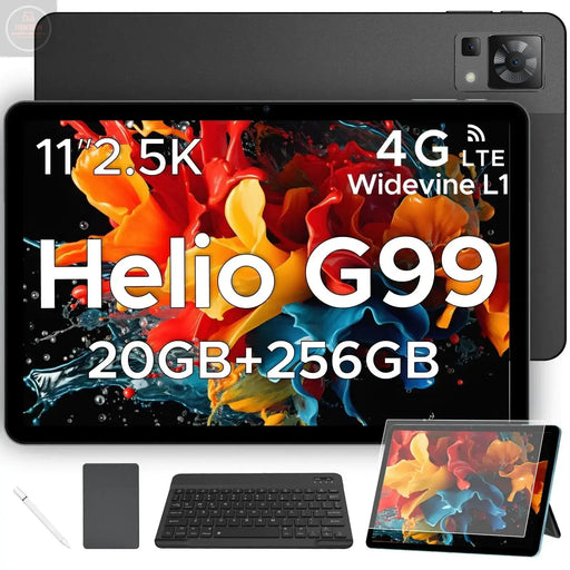 DOOGEE T35 Android 14 Tablet with Keyboard20GB+256GB11 inch Tablet Helio G99 Octa-core TabletIPS 1600x2560 Display Gaming Tablet4G LTE Cellular Tablet with Case Mouse Black - Gadgetmanic