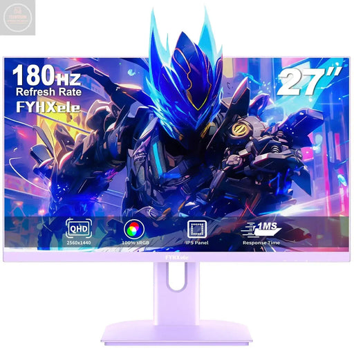 FYHXele 27 inch Gaming Monitor Gaming Monitor QHD-2560X1440P 165Hz 1ms FreeSync/G-Sync Ultrawide PC Monitor HDMI/DisplayPort/USB Vesa/Wall Mount Computer Monitor-Purple - Gadgetmanic