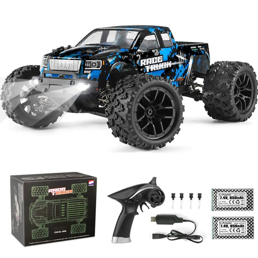 HAIBOXING RC Cars 1/18 Scale 4WD Off-Road Monster Trucks with 36+KM/H High Speed 2.4 GHz Remote-Controlled Electric All Terrain Waterproof Vehicles with Rechargeable Battery for Kids and Adults RTR - Gadgetmanic