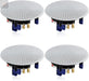 Herdio 320 Watts 2 Way Flush Mount Ceiling Speakers 4 Inches for Bathroom KitchenLiving RoomOffice 4 Speakers - Gadgetmanic