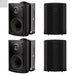 Herdio 400 Watts Waterproof Bluetooth Speakers 4 Inches All Weather Wired Wall Mount System with Superior Stereo Dome Tweeter Indoor- Outdoor Speakers (4 Speakers) - Gadgetmanic