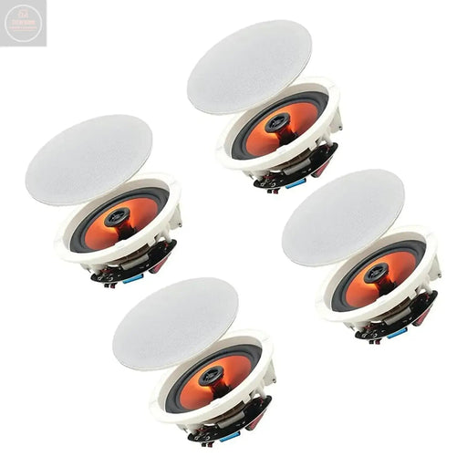 Herdio 6.5" 600 Watts Ceiling Speakers Home Recessed Speaker System Perfect for IndoorKitchenHome TheaterBedroomOfficeCovered Patio（4 Speakers） - Gadgetmanic