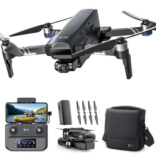 Holy Stone HS600 2-Axis Gimbal Drones with Camera for Adults 4K EIS Integrated Remote ID 10000 FT Range Transmission GPS Drone with Brushless Motors 4K/30FPS Follow Me Level 6 Wind Resistance - Gadgetmanic