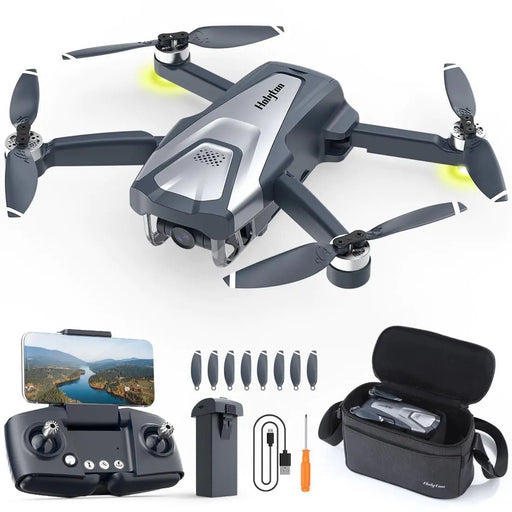 Holyton Drones with Camera for Adults 4k HT50 Drone with Remote Control Camera GPS Quadcopter Auto Return Follow Me Brushless Motor Circle Fly Waypoint Fly Altitude Hold Headless Mode - Gadgetmanic