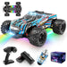 Hosim 1:14 RC Cars with Colorful LED Lights 40+ KPH High Speed Remote Control Car 4WD RC Trucks Waterproof Off-Road Jumping Crawler for Boys Children Adults - Gadgetmanic