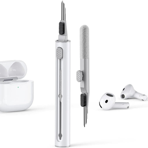 Inesore for Airpod Cleaner KitMulti-Function Cleaning Kit Pen for Airpods Cleaning Earbud Cleaning iPhone Cleaning for Bluetooth Earphones Case Cleaner 3-in-1 Cleaning Pen Tools (White) - Gadgetmanic