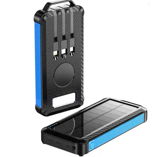 Ip65 Waterproof Portable Wireless Solar Power Bank Panel Charger Solar Powerbank Usb-C - Gadgetmanic
