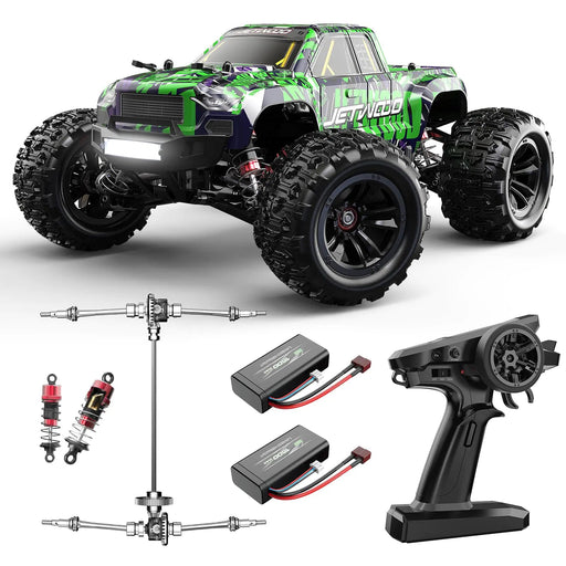 Jetwood 1/16 Fast Remote Control Car for Adults Electric 4WD RTR RC Cars High Speed RC Truck Gifts for Boys Max 38 kph Offroad RC JC16W with 2 Batteries - Gadgetmanic