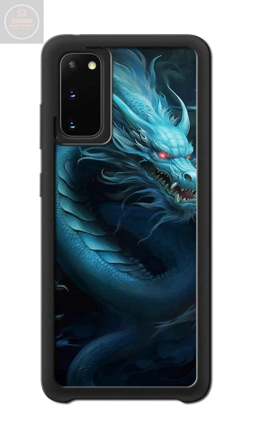 Jeuloth for Samsung Galaxy S20 Phone Case - Chinese Blue Dragon Designed Phone Cases - TPU Phone Cases - Drop Protection - Gadgetmanic
