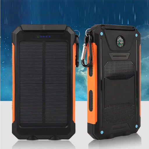 Jumbo Capacity 20,000 mAh Waterproof Solar Power Bank - Gadgetmanic