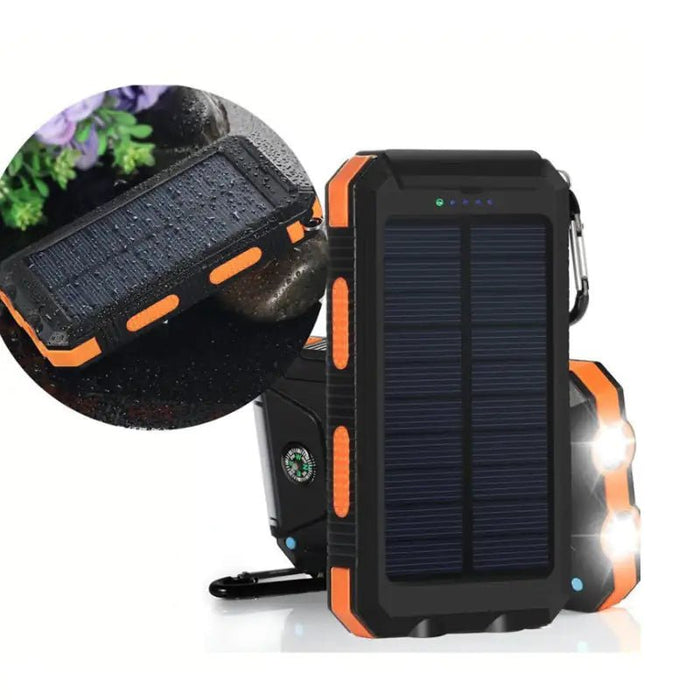 Jumbo Capacity 20,000 mAh Waterproof Solar Power Bank - Gadgetmanic