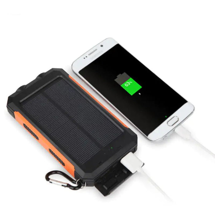 Jumbo Capacity 20,000 mAh Waterproof Solar Power Bank - Gadgetmanic
