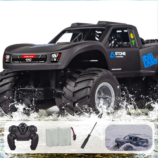 KB KAIBO 1:16 Amphibious Remote Control Car 4WD Monster Truck Toys All Terrain Rc Cars for Adults Rc Trucks 4x4 Off Road Waterproof，6 7 8 9 10 11 12+ Year Old Boy/Girl Gifts Christmas Toys (Blue - Gadgetmanic